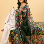 3 Piece – Printed Embroidered Suit – PE25-485 FOLK ART